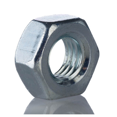 RS PRO, Bright Zinc Plated Steel Hex Nut, DIN 934, M5