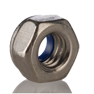 RS PRO, Bright Zinc Plated Steel Lock Nut, DIN 982, M8