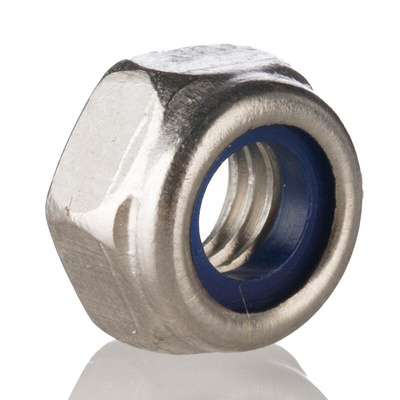 RS PRO, Bright Zinc Plated Steel Lock Nut, DIN 982, M8