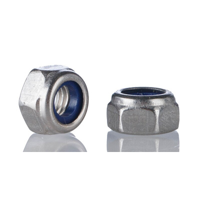 RS PRO, Bright Zinc Plated Steel Lock Nut, DIN 982, M10