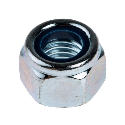 RS PRO, Bright Zinc Plated Steel Lock Nut, DIN 982, M12