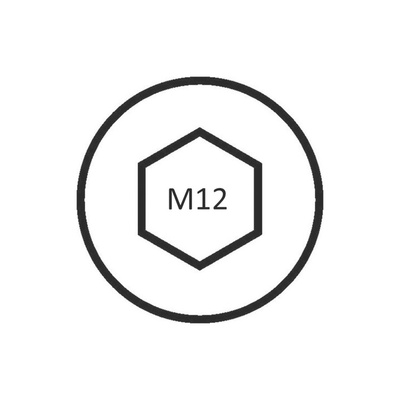 RS PRO Stainless Steel, Hex Nut, M12