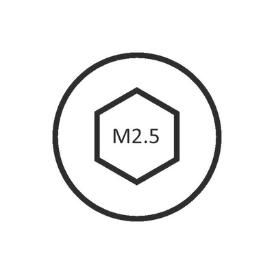 RS PRO Steel, Hex Nut, M2.5