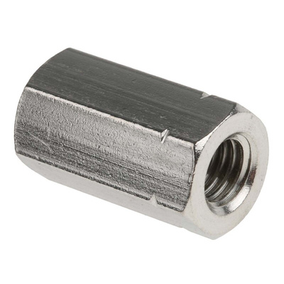 24mm Plain Stainless Steel Coupling Nut, M8, A2 304