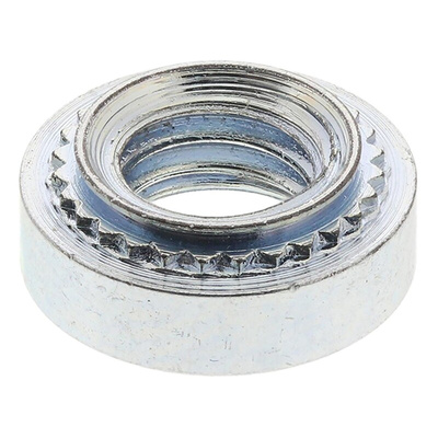 RS PRO Clear Passivated, Zinc Steel Clinch Nut, M5