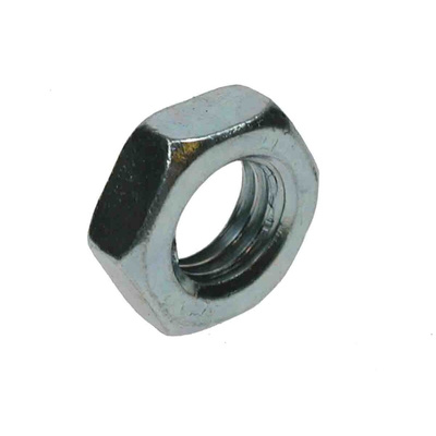 RS PRO, Zinc Plated Steel Hex Nut, DIN 439B, M4