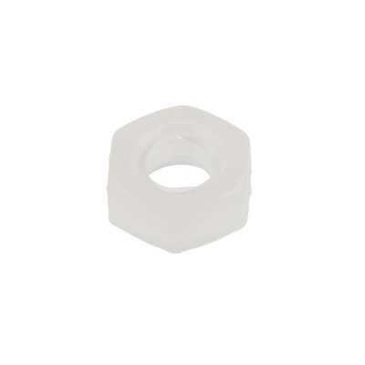 RS PRO, Plain Nylon Hex Nut, DIN 934, M4