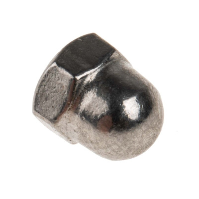 RS PRO, Plain Stainless Steel Hex Nut, DIN 1587, M4