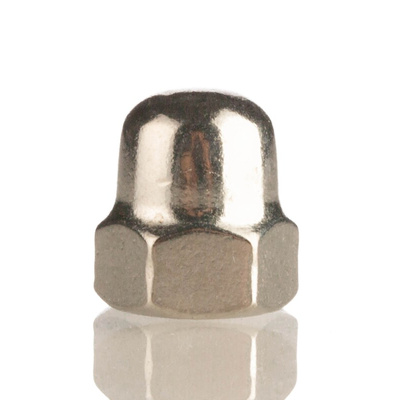 RS PRO, Plain Stainless Steel Hex Nut, DIN 1587, M6