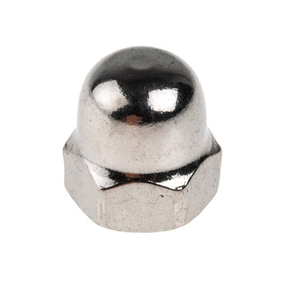 RS PRO, Plain Stainless Steel Hex Nut, DIN 1588, M8