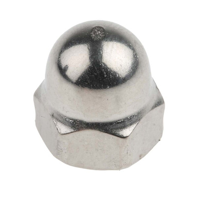 RS PRO, Plain Stainless Steel Dome Nut, M6