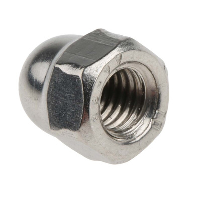 RS PRO, Plain Stainless Steel Dome Nut, M6