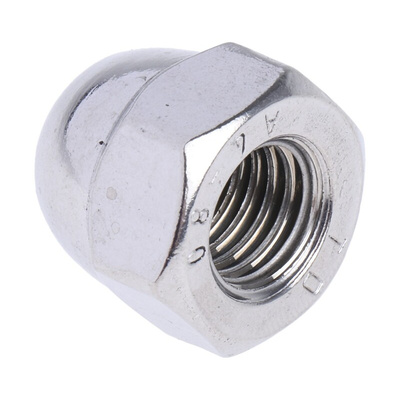 RS PRO, Plain Stainless Steel Dome Nut, M10