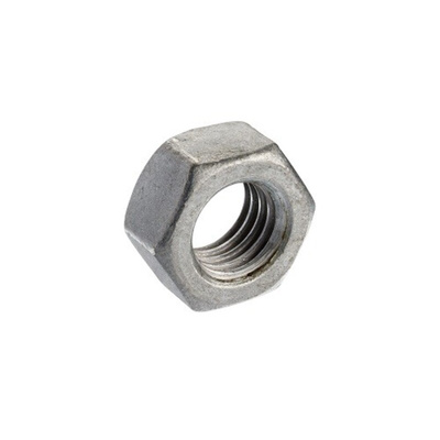 RS PRO, Galvanised Steel Hex Nut, DIN 934, M12