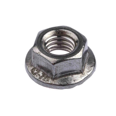 RS PRO, Plain Stainless Steel Flanged Hex Nut, DIN 6923, M5