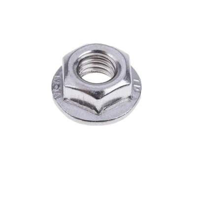 RS PRO, Plain Stainless Steel Flanged Hex Nut, DIN 6923, M6