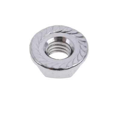 RS PRO, Plain Stainless Steel Flanged Hex Nut, DIN 6923, M6