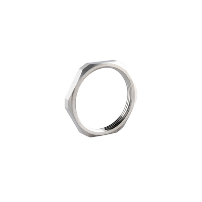 RS PRO, Nickel Plated Nickel Plated Brass Lock Nut, CE, M20 x 1.5