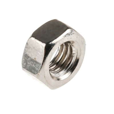 RS PRO, Nickel Plated Brass Hex Nut, DIN 934, M5