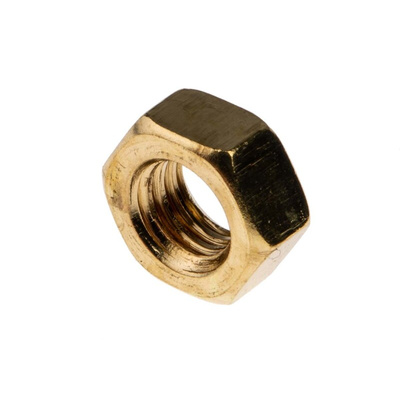 RS PRO, Plain Brass Hex Nut, DIN 934, M5