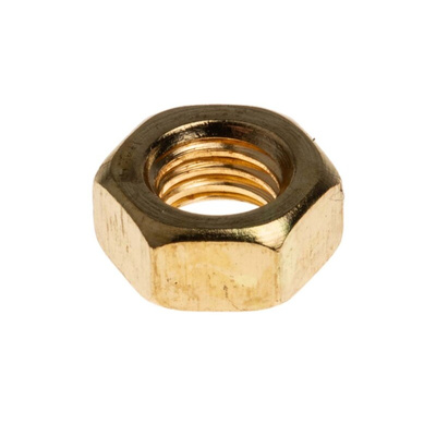RS PRO, Plain Brass Hex Nut, DIN 934, M5