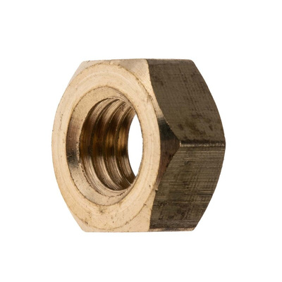RS PRO, Plain Brass Hex Nut, DIN 934, M8