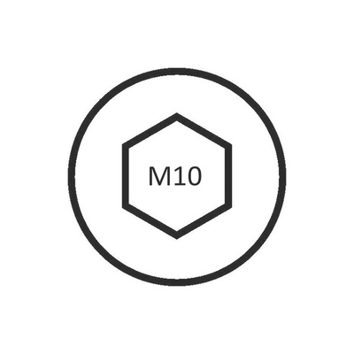 RS PRO, Plain Brass Hex Nut, DIN 934, M10