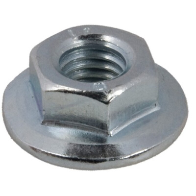 RS PRO, Plain Stainless Steel Flanged Hex Nut, DIN 6923, M10