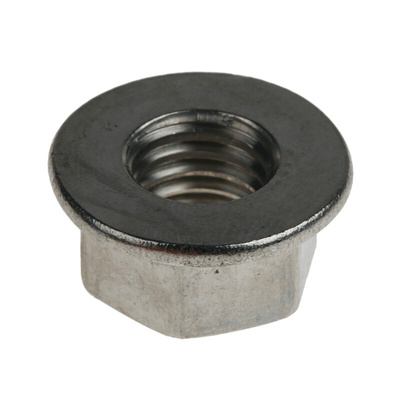 RS PRO, Plain Stainless Steel Flanged Hex Nut, DIN 6923, M12