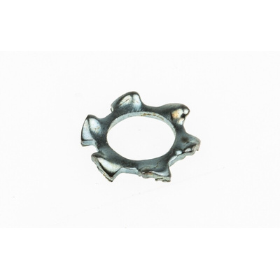 Bright Zinc Plated Steel External Tooth Lock Washer, M3