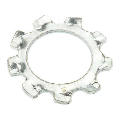 Bright Zinc Plated Steel External Tooth Lock Washer, M10