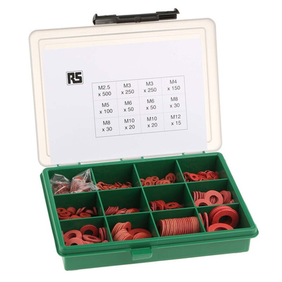 RS PRO 1465 piece Vulcanised Fibre Plain Washers