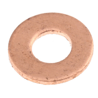 Copper Plain Washers, M4