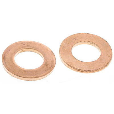 Copper Plain Washers, M5
