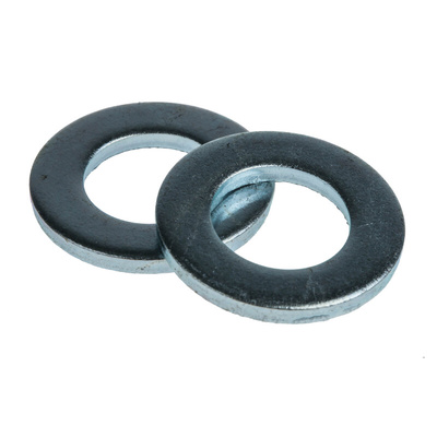 Bright Zinc Plated Steel Plain Washers, M12, DIN 125A
