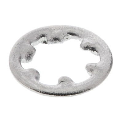 A2 304 Stainless Steel Internal Tooth Shakeproof Washer, M2.5, DIN 6797J
