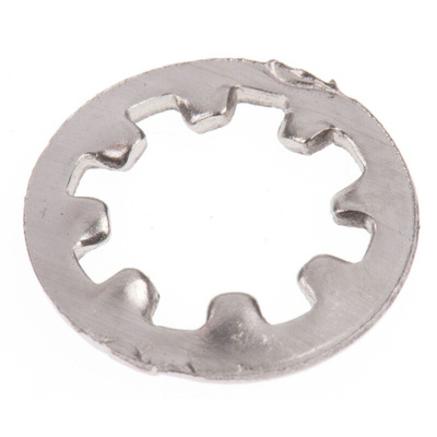 A2 304 Stainless Steel Internal Tooth Shakeproof Washer, M5, DIN 6797J