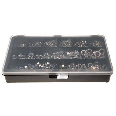 RS PRO Stainless Steel Hex Full Nuts Box, 1710 Pieces