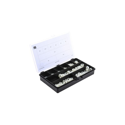 RS PRO Nylon Hex Full Nut Kit, 650 Pieces