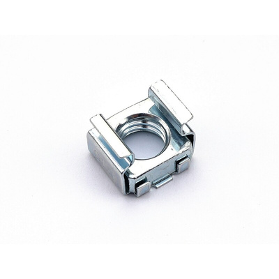 RS PRO M8 16mm Steel Square Nuts, Bright Zinc Plated Finish