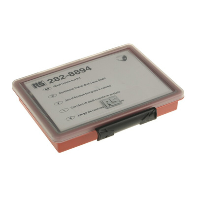RS PRO Steel Dome Nuts Box, 315 Pieces