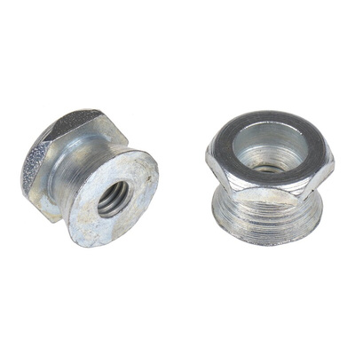 RS PRO 10Nm Bright Zinc Plated Steel Shear Nut, M6