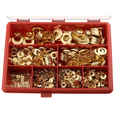 RS PRO 1090 piece Brass Plain Washers