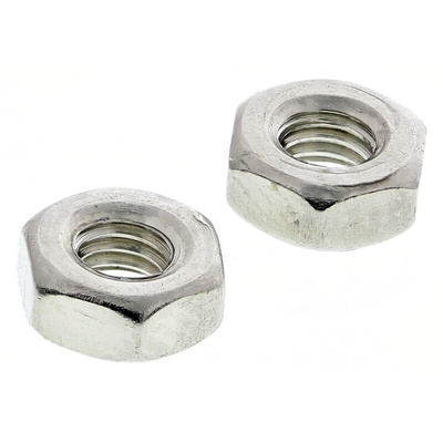 RS PRO Brass, Steel Hex Full Nut and Washers with Internal Tooth, 400 Pieces
