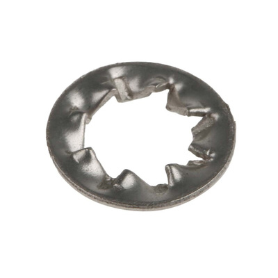 A4 316 Stainless Steel Internal Tooth Shakeproof Washer, M3, DIN 6798J