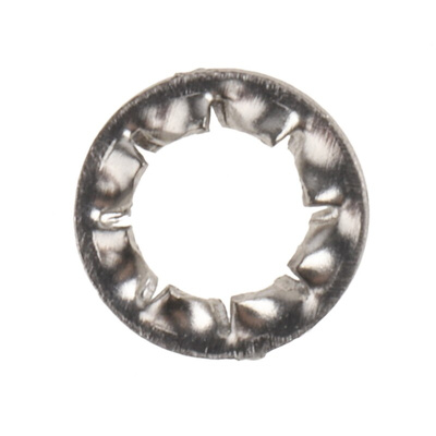 A4 316 Stainless Steel Internal Tooth Shakeproof Washer, M4, DIN 6798J