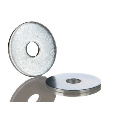 Bright Zinc Plated Steel Mudguard Washers, M6