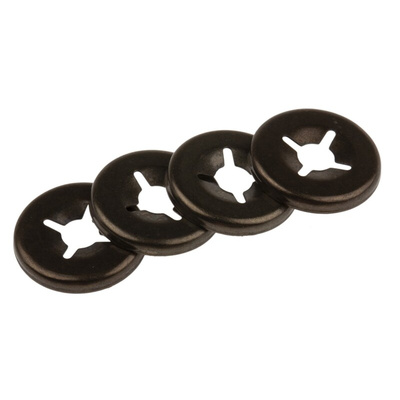RS PRO Enamelled Steel Open Push-On Fastener for 2mm Shaft