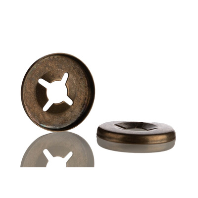 RS PRO Enamelled Steel Open Push-On Fastener for 3mm Shaft
