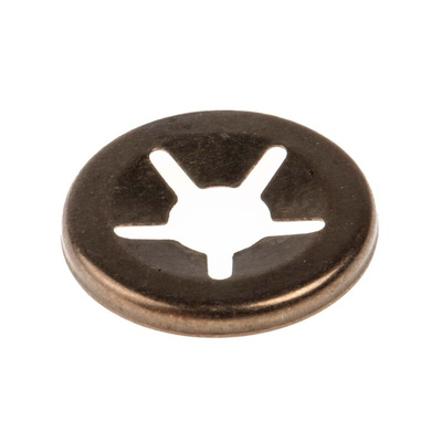 RS PRO Enamelled Steel Open Push-On Fastener for 4mm Shaft